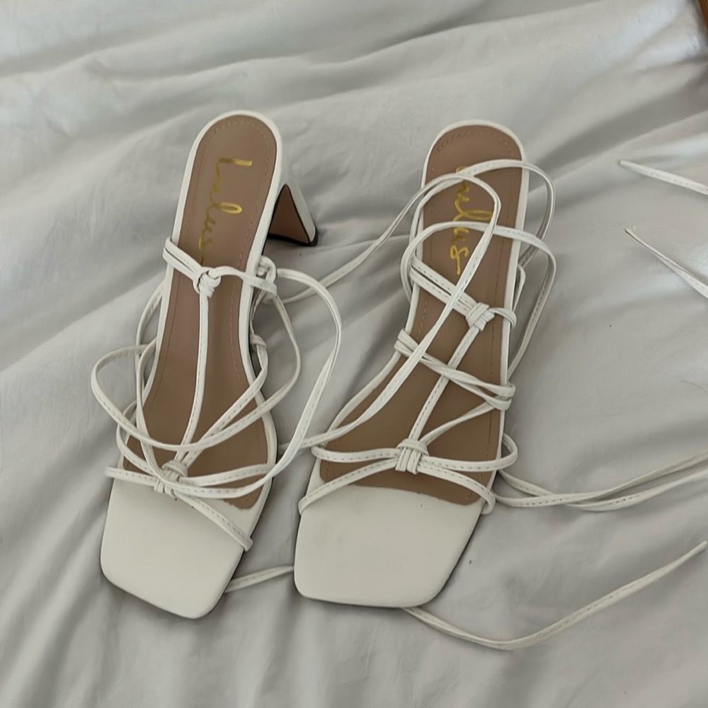 Lulus lace up heels